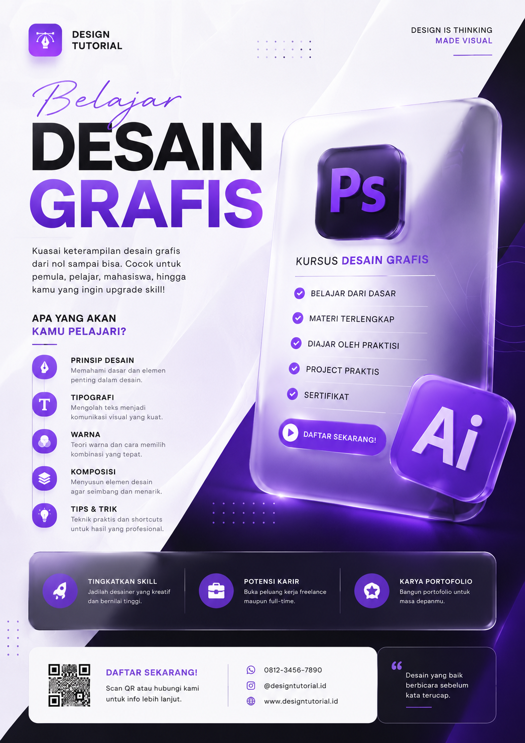 Pamflet Kursus Desain Grafis